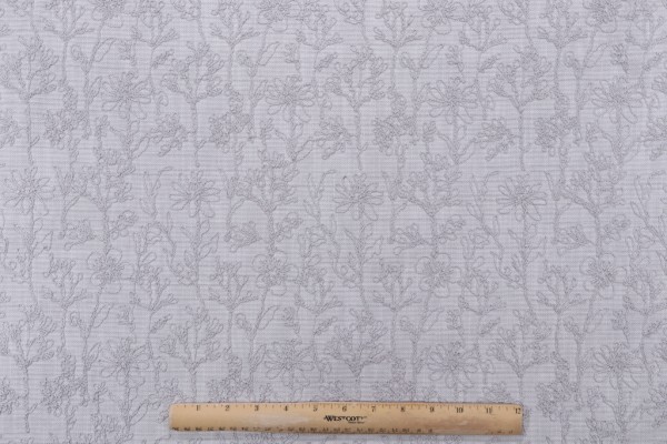 Click for 1 Yards Valiant Millie Embroidered Polyester Cotton Drapery Fabric in Mineral Valiant Millie Embroidered Polyester Cotton Drapery Fabric in Mineral