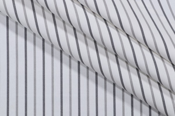 Richloom Woven Stripe Polyester Outdoor Fabric in Charcoal