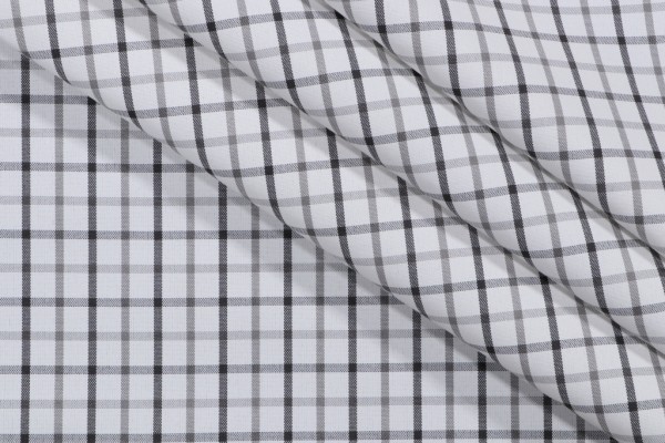 Richloom Woven Plaid Polyester Outdoor Fabric in Charcoal