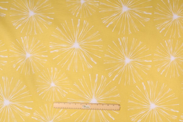 Premier Prints Sparks Printed Cotton Drapery Fabric in Mimosa