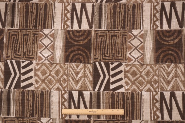 Covington Kenobi Printed Cotton Blend Drapery Fabric in 613-Walnut