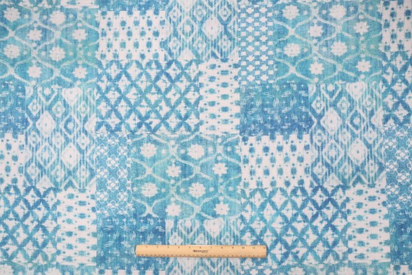 Covington Shibori Printed Cotton Drapery Fabric in 523-Caribbean