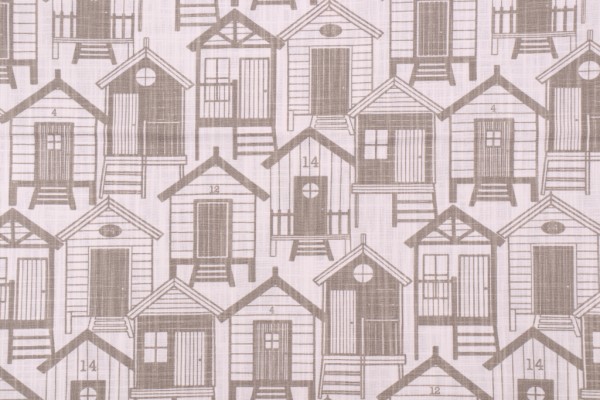 Premier Prints Surf Shack Slub Canvas Printed Cotton Drapery Fabric in Warm Stone