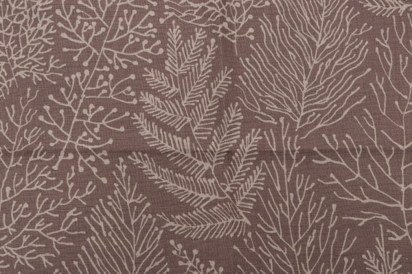 Sample of Anna French Stackhouse AF1370 Printed Linen Drapery Fabric in Bark for Thibaut 
