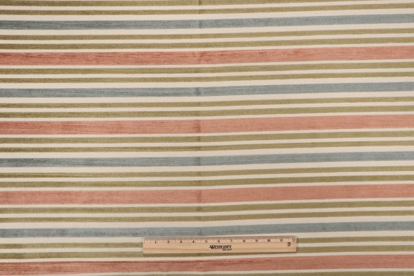 Thibaut W91819 Woven Chenille Upholstery Fabric in Pastel on Cream 