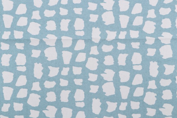 Sample of Thibaut Marathon Printed Cotton Drapery Fabric in Aqua 