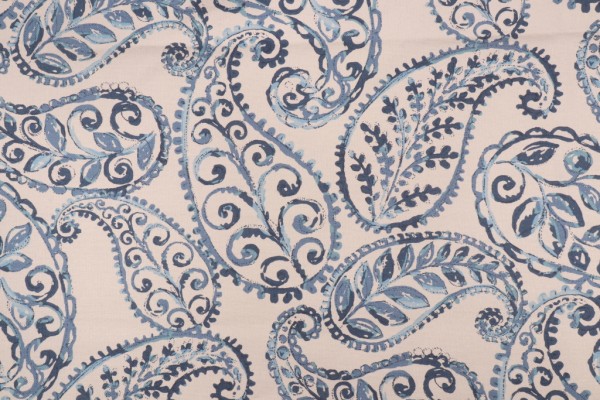 Covington Bloomfield Printed Linen Blend Drapery Fabric in 50-Bluebell
