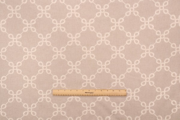 Valiant Fabrics Legacy Embroidered Drapery Fabric in Linen