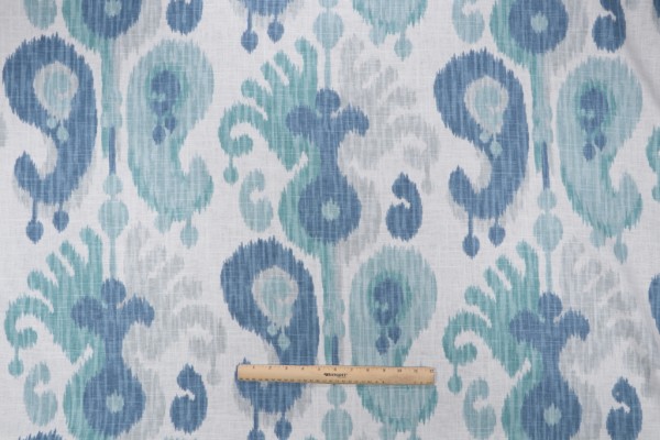 Click for 1 Yards P Kaufmann Salma Printed Linen Blend Drapery Fabric in Blue Moon P Kaufmann Salma Printed Linen Blend Drapery Fabric in Blue Moon