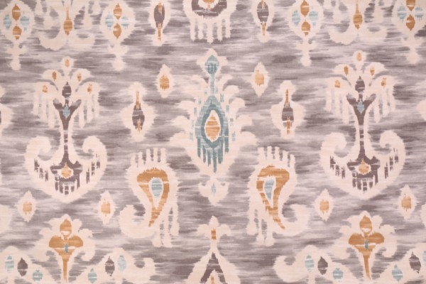 P Kaufmann Festival Printed Cotton Drapery Fabric in Dove