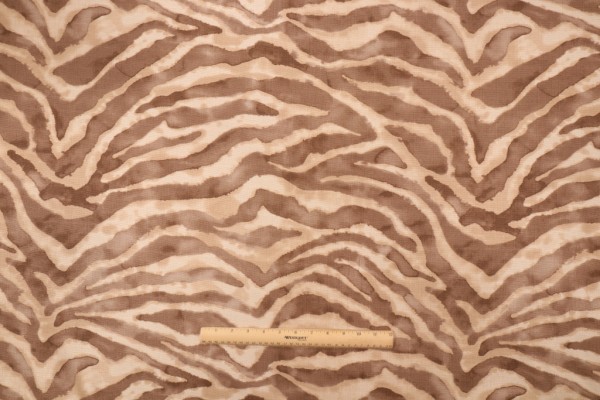 P Kaufmann Jungle Cat Printed Cotton Drapery Fabric in Chocolate