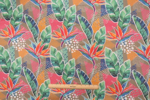Terrasol - Paradise Printed Acrylic Outdoor Fabric in Rose