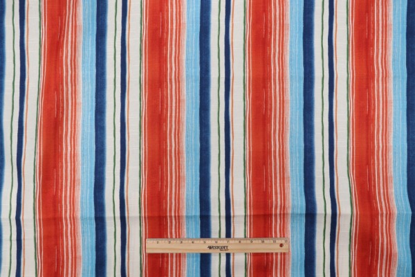 Click for 2.63 Yards Tommy Bahama Seascape Stripe Printed Cotton Drapery Fabric in Carib Tommy Bahama Seascape Stripe Printed Cotton Drapery Fabric in Carib