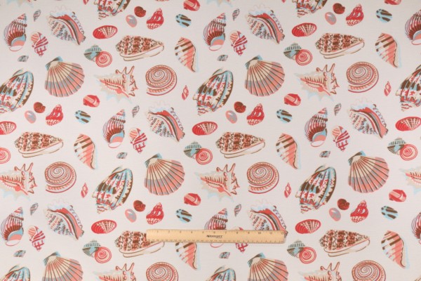 Waverly Low Tide Printed Polyester Outdoor Fabric in Caribbean