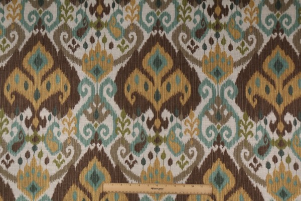 Mill Creek Witherfield Printed Cotton Drapery Fabric in Island