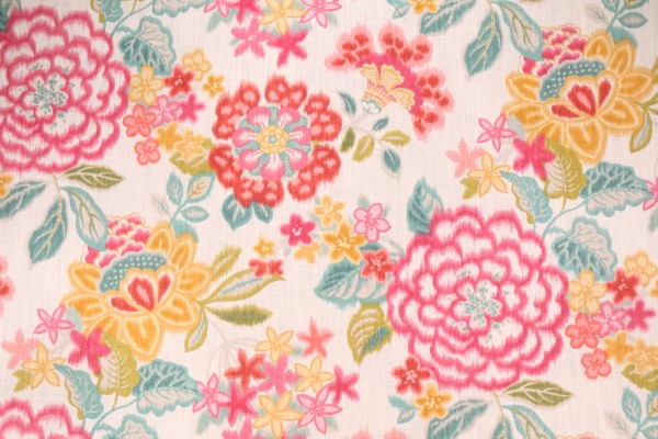 Duralee 42359-Dakar Printed Cotton Drapery Fabric in 542-Red Jade by P Kaufmann