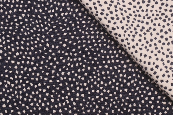 Tempo Galaxy-Reversible Woven Chenille Upholstery Fabric in Navy