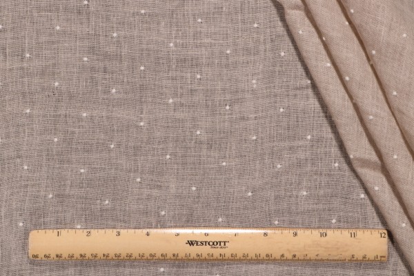 Click for 3.13 Yards Musings Semi-Sheer Embroidered Drapery Fabric in Linen Musings Semi-Sheer Embroidered Drapery Fabric in Linen