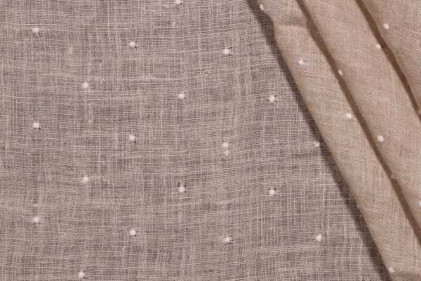 Click for 3.13 Yards Musings Semi-Sheer Embroidered Drapery Fabric in Linen Musings Semi-Sheer Embroidered Drapery Fabric in Linen