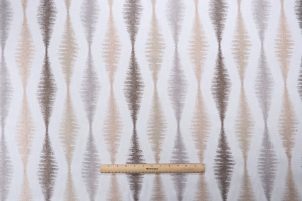 Valiant Fabrics Miramont Embroidered Drapery Fabric in Champagne