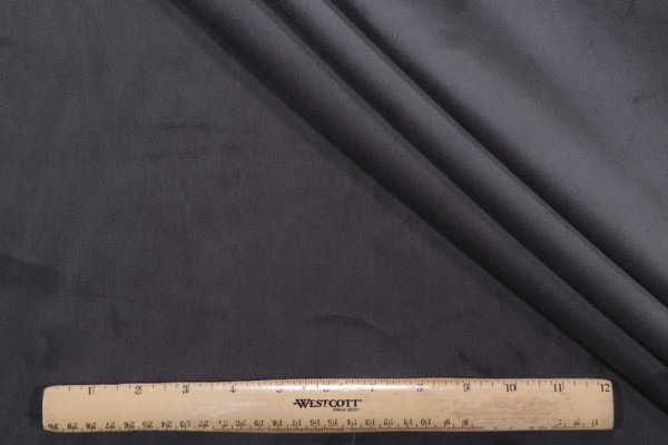 Marian Solid Velvet Upholstery Fabric in Elephant