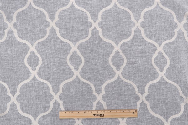 Click for 3 Yards Caspar Sheer Embroidered Drapery Fabric in Snow Caspar Sheer Embroidered Drapery Fabric in Snow