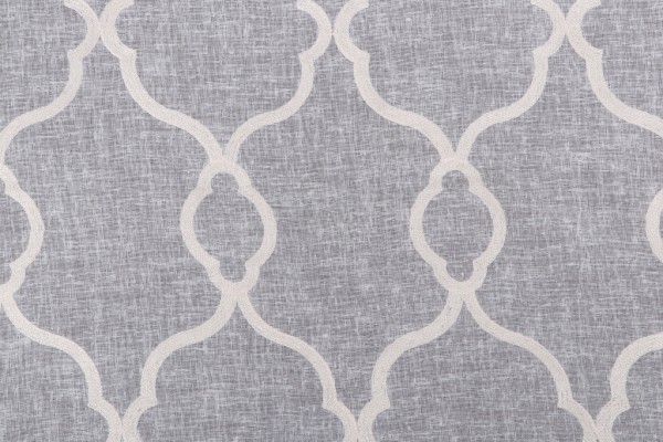 Click for 3 Yards Caspar Sheer Embroidered Drapery Fabric in Snow Caspar Sheer Embroidered Drapery Fabric in Snow