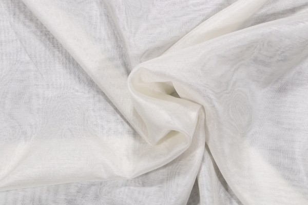 Click for 1.13 Yards Luminous Sheer Woven Drapery Fabric in Ivory Luminous Sheer Woven Drapery Fabric in Ivory
