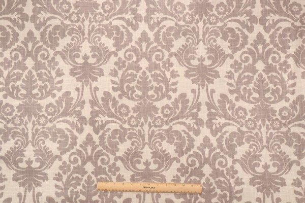 Waverly Essence/Cir Printed Linen Blend Drapery Fabric in Smoke