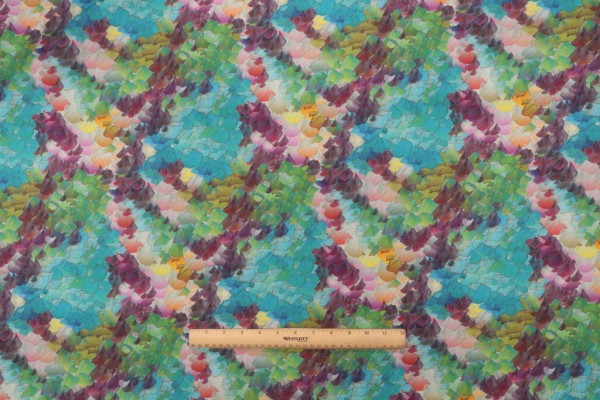 Terrasol - Gordes Printed Acrylic Outdoor Fabric in Turquoise