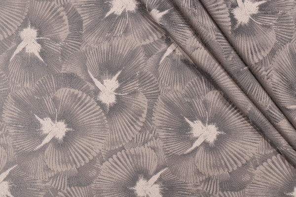 PK Lifestyles Fleurine Woven Decorator Fabric in Pewter