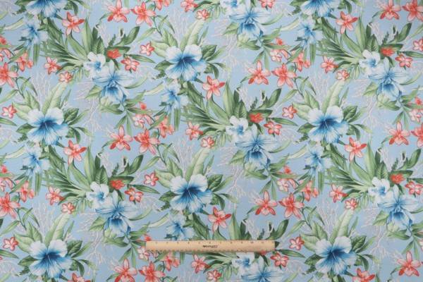 Click for 3.38 Yards Tommy Bahama Fleur Le Mar Printed Polyester Outdoor Fabric in Horizon Tommy Bahama Fleur Le Mar Printed Polyester Outdoor Fabric in Horizon