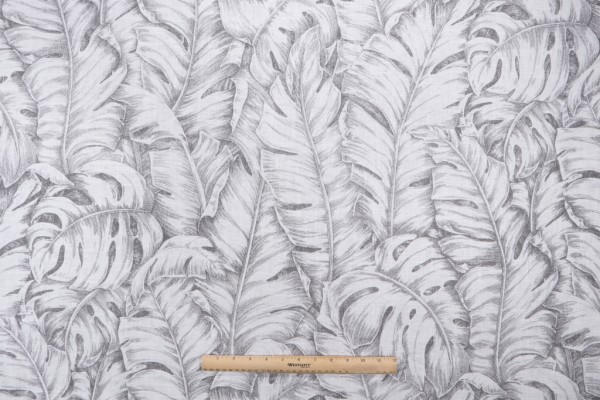 Tommy Bahama Jungle Love Printed Linen Blend Drapery Fabric in Dove