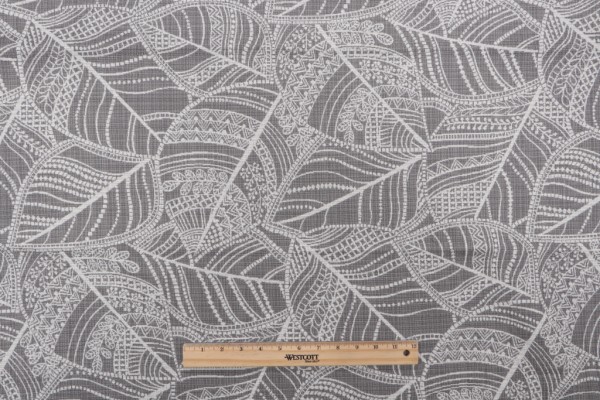 Richloom Santori Woven Solution Dyed Acrylic Outdoor Fabric in Pewter