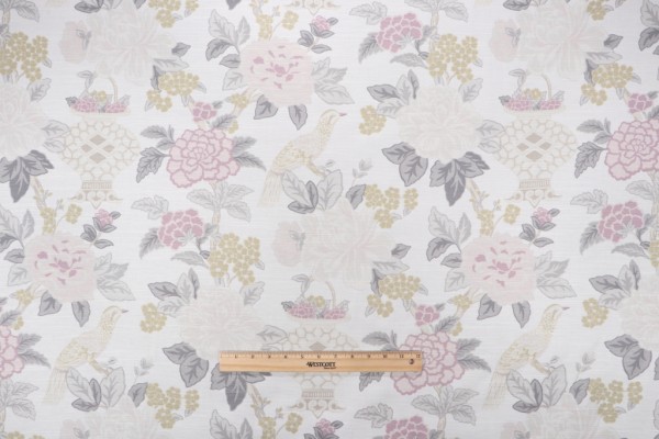 Click for Jaclyn Smith Asian Floral Printed Drapery Fabric in Heather for Fabricut  Jaclyn Smith Asian Floral Printed Drapery Fabric in Heather for Fabricut