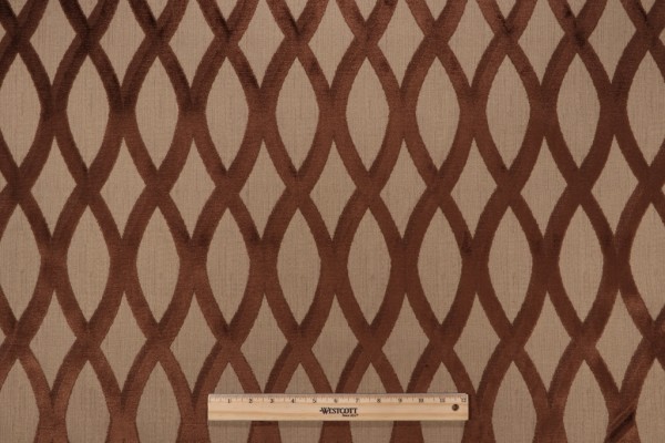 Thibaut Helix Velvet Upholstery Fabric in Brown W7272