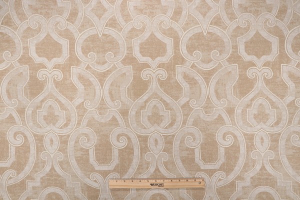Thibaut Barrowgate Printed Linen Blend Drapery Fabric in Beige F94716