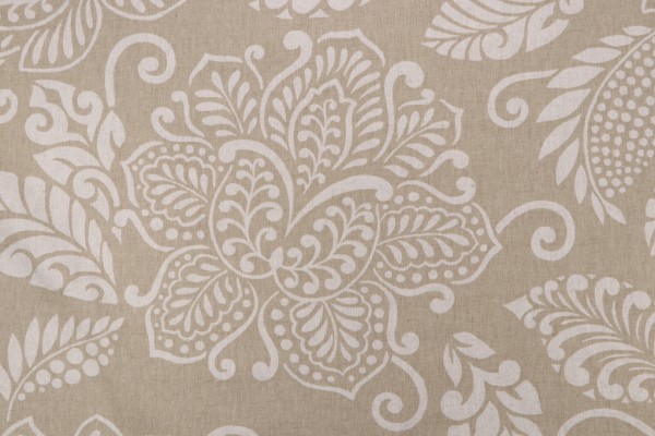Thibaut F99270 Printed Linen Blend Drapery Fabric in Beige
