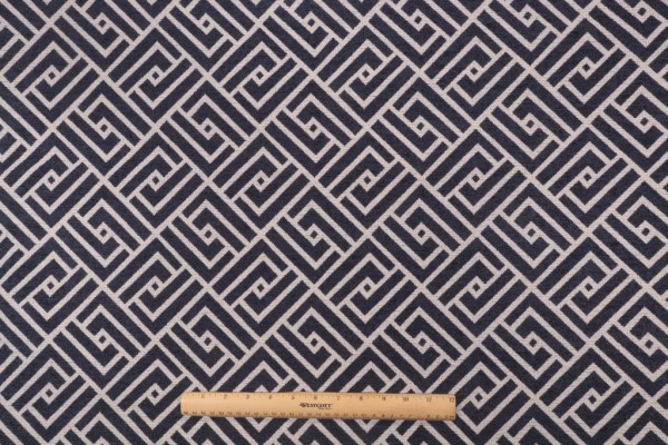 Covington Mozambique Chenille Upholstery Fabric in 55-Navy