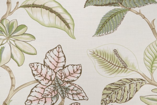 Thibaut Lucala F95750 Printed Linen Blend Drapery Fabric in Cream