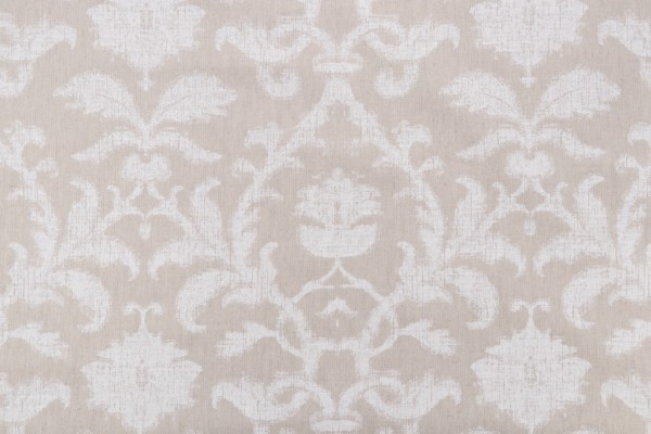 Thibaut Anita Damask F98635 Printed Linen Blend Drapery Fabric in Cream