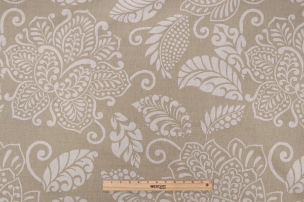 Thibaut Waterbury F99270 Printed Linen Blend Drapery Fabric in Beige
