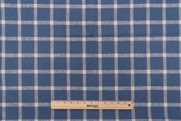 Mener Woven Upholstery Fabric in Indigo