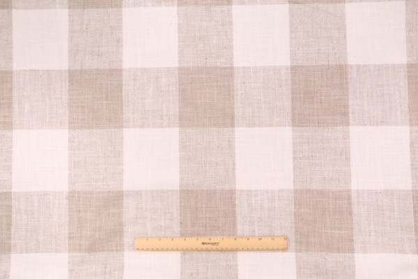 Kaufmann Check Please Woven Upholstery Fabric in Zinc