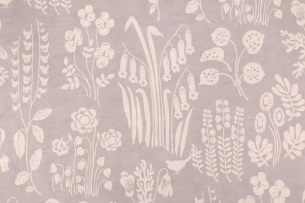 Novogratz Tallulah Belle Printed Cotton Drapery Fabric in Grey