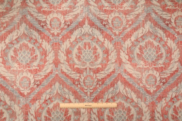 Waverly French Quarter Printed Cotton Drapery Fabric in Rouge