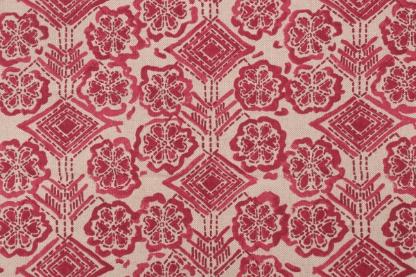 Lacefield Brody-Heavy Basket Printed Cotton Blend Drapery Fabric in Berry