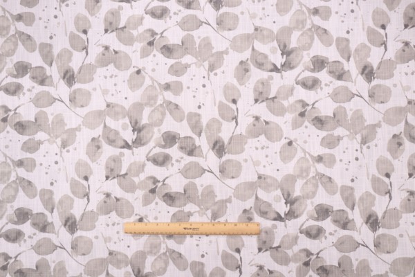 Premier Prints Grove - Slub Canvas Printed Cotton Drapery Fabric in Iron