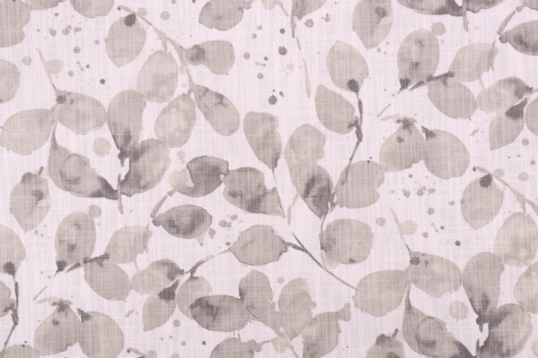 Premier Prints Grove - Slub Canvas Printed Cotton Drapery Fabric in Iron