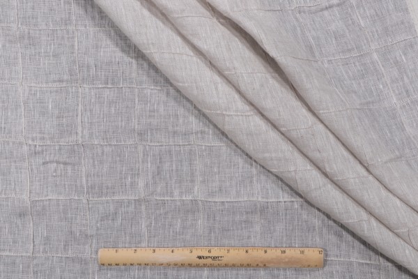 P Kaufmann Selina Sheer Linen Drapery Fabric in Tumbleweed